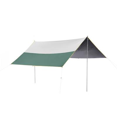 China Custom Waterpoof PVC Tents Wholesale 3X5 Polyester Rain Fly 300D Oxford Cuben Fiber Camping Black Coating Tarp for sale