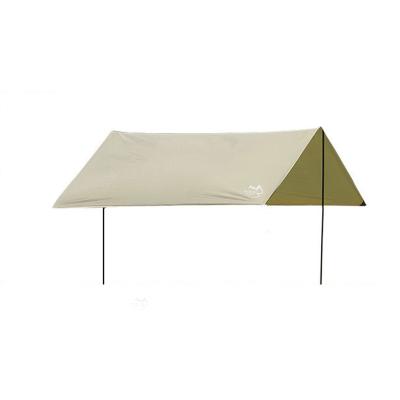 China Waterpoof 210T Custom Printed 5X5 Rising Universal Camping Shelter Waterproof Lightweight Blue PVC Flysheet Tarps for sale