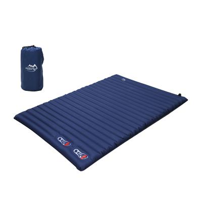 China Logo OEM Air Mattress Lightweight Double Outdoor Safety Mat Air Bed Big Size Camp Self-Inflated Air Mattress With Built In Pump for sale