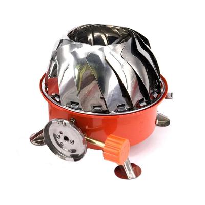 China Portable Butane Tending Products Manual Foldable Round Shaped Outdoor Tent Camping Hot Gas Stove With Wind Proof for sale