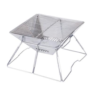 China Manual Portable Folding Camping BBQ Grill Stove Outdoor Stove Wood Fired Glamping Dish Stove for sale