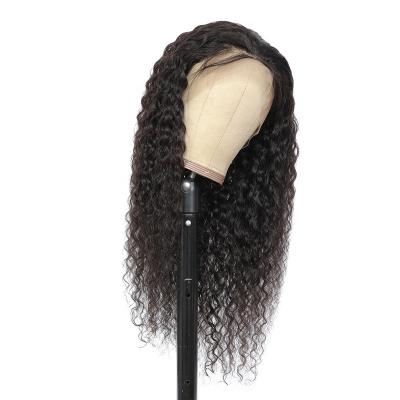 China HD Vendor Water Wave Human Hair 360 Lace Frontal Wig Glueless Curly 100% Virgin Brazilian Hair Transparent Lace Front Wig for sale