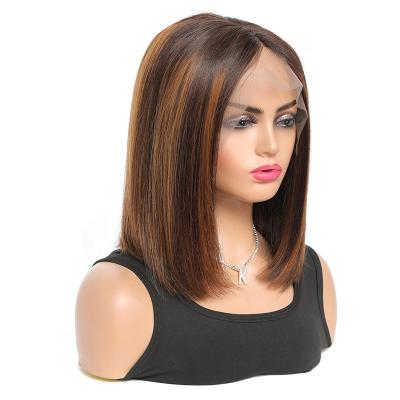 China Straight Human Hair Bob Wigs Lace Front High Quality Hair Extensions 100% Virgin Hair Bob Wig for sale