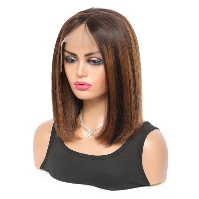 China Cheap Short Straight Bob Wigs For Black Women 4x4 Closure Human Hair Bob Transparent Hd Lace Human Wig Shorts for sale