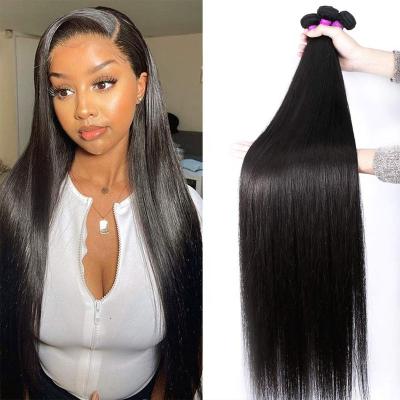 China Wholesale Silky Straight Human Hair Bundles Natural Black Virgin Hair Extensions for sale