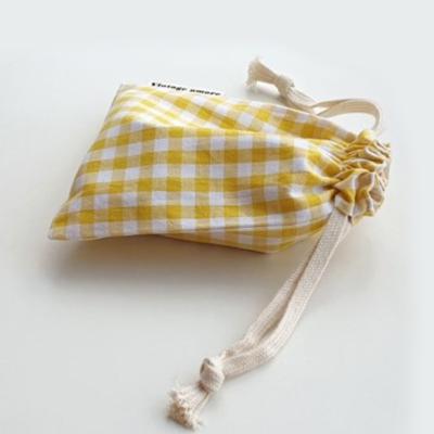 China Recyclable Cute Cosmetic Bags Cotton Drawstring Pouch for sale