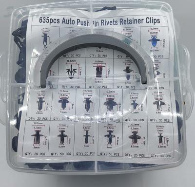 China Auto Accessories Car Push Retainer Clips Fasteners Assortment 635 Pcs Clips Auto Fixed for sale