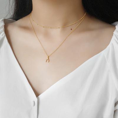 China Hot Selling Sland Nickel Free Wholesale Ins 925 Sterling Silver 18k Gold Plated Round Choker Necklace Jewelry Chain Volume for sale