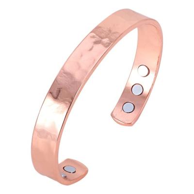 China Sland Nickel Free Unique Designs Nickel Free Logo Metal Cuff Copper Custom Simple Engraved Pattern Women Charm Bracelets for sale