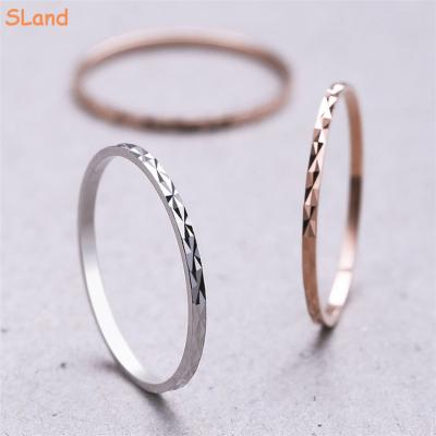 China Minimalist Sland Jewelry Maker Wholesale Tasty Design Diamond Cut Ring 925 Sterling Silver For Women Girls Stackable for sale