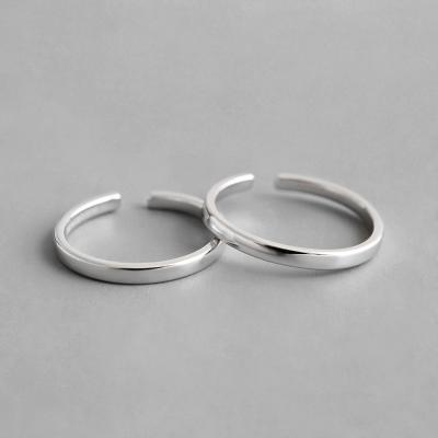 China FASHIONABLE Sland 925 Sterling Silver Personalized Simple Plain Open Soft Thin Ring for sale