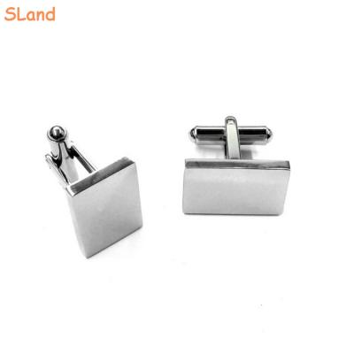 China Customized Stainless Steel Size Logo Engraved Men Children Blank Stainless Steel Cufflinks, Minimalist Adjusted Shape Cufflinks Wholesale for sale