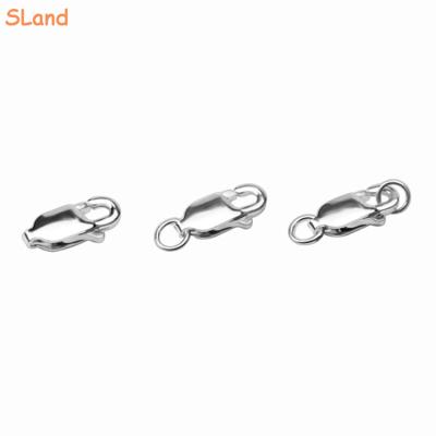 China 925 Sterling Silver S925 Sterling Silver S925 Wholesale Jewelry Findings High Quality Sland Jewelry DIY Straight Lobster Clasps With Ring for sale