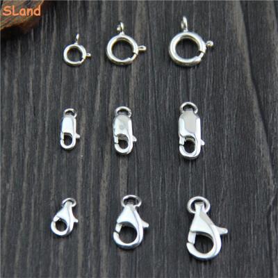 China 925 Sterling Silver Online Wholesale Sland Jewelry Various Designs And Size 925 Sterling Silver Clasps For Bracelet Necklace Jewelry Making for sale