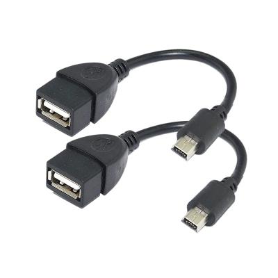 China Camera USB OTG Cable for Digital Cameras - USB A Female to Mini USB B 5 Pin Male Adapter Cable for sale