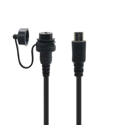 China Micro Female Panel Mount Cable IP67 Waterproof Male To Female Panel Mount B Micro 5 Pin Usb Female Cable for sale