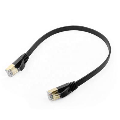 China For Ethernet Network Communication Cable Thin 3m 5m 10m Shielded Cat7 Network Flat Patch Cable for sale