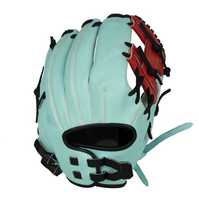 China Infield softball gloves Custom green softball gloves genuine leather softball glove for sale