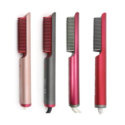 China Hotel Hair Straightener Comb Matt Hair Straightening Brush for Women with 4 Temp 20s Fast Heating and Anti-scald for sale