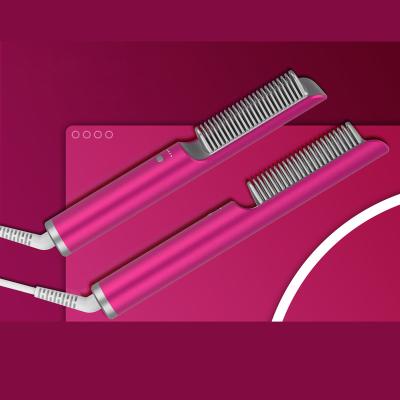 China Hotel Customized Hair Straightener With Comb Metal Ceramic Heater Hair Straightener With Consitant Temperature for sale