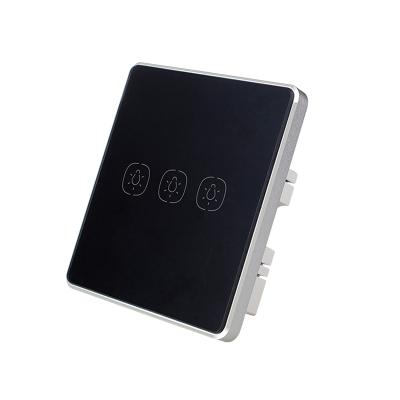 China Smart Home System Wireless Touch Screen Zigbee 3 Way Smart Lamp Switch for sale