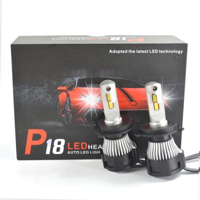 China Front Led Headlights P18 High Power Led Headlights H4 H7 H8 H11 HB3 HB4 9000LM Car Front Led Auto Lights for sale