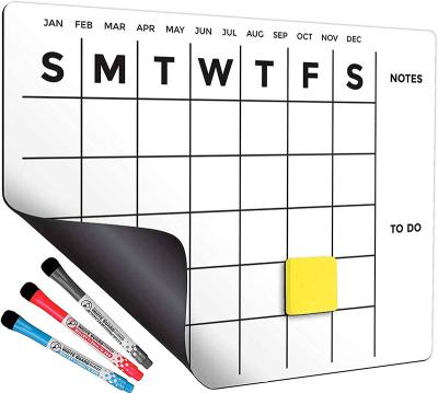 China Factory 10.3P-7 Dry Erase White Board Monthly Fridge Whiteboard Planner Soft Sheet for sale