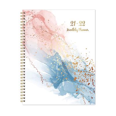 China Custom PU Leather Spiral Budget Binder Office Supplies with Loop Notebook Planner Cover A5 A6 Ring Bound Planner for sale