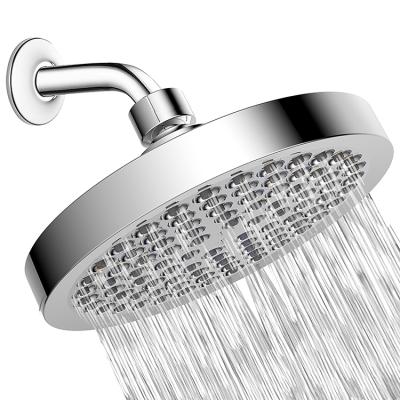 China Modern Undial Luxury Chrome Finish 6 Inch Rain Shower Head With Bathroom Shower Heads for sale