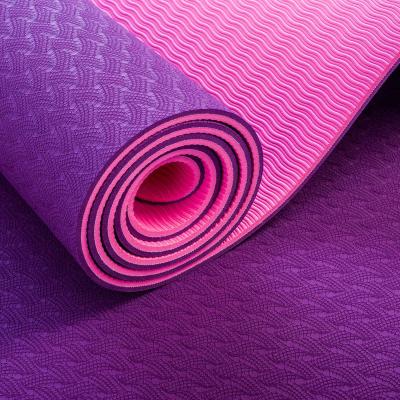 China Yoga Exercise Non Slip Band Natural Rubber OEM Reversible Yoga Mat for sale