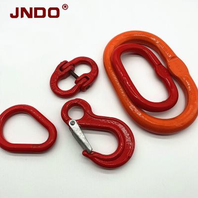 China Heavy Industry Material G80 Drop Forged Eye Sling Rigging Hook With Cast Latch for sale