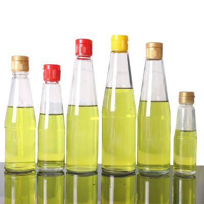 China Food Manufacturer Customized Transparent Glass Cooking Olive Oil Bottle 100ml 200ml 300ml 330ml 350ml 400ml for sale