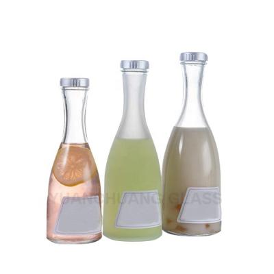 China 250ml 375ml 500ml Empty Beverage Glass Beverage Bottle For Juice VODKA Tequila Brandy Coffee Tea Soda for sale