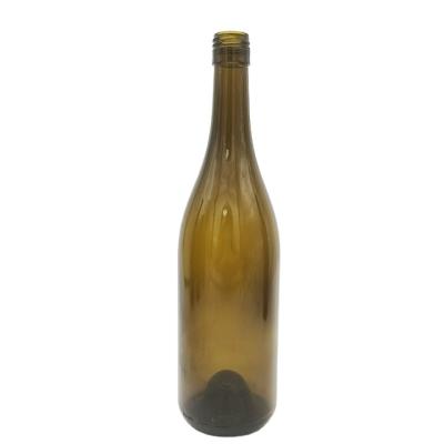 China Wholesale 750ml 1000ml Wine Burgundy Cheap Empty Amber Glass Bottles for sale