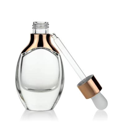 China Cosmetic Cosmetics Packaging 30ml 1oz Glass Base Popular Glass Cosmetic Bottles for sale