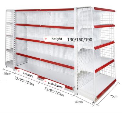 China 2022 Corrosion Protection Universal Equipment Rack Shelf Steel Supermarket Gondola Shelving For Merchandise Display for sale