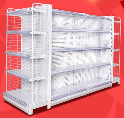 China Corrosion Protection Single Side Retail Display Rack Shops Supermarket Shelf Gondola for sale