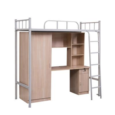 China Hot Sale School Furniture Steel Metal School Furniture Cozy Dormitory Bed With Student Desk for sale