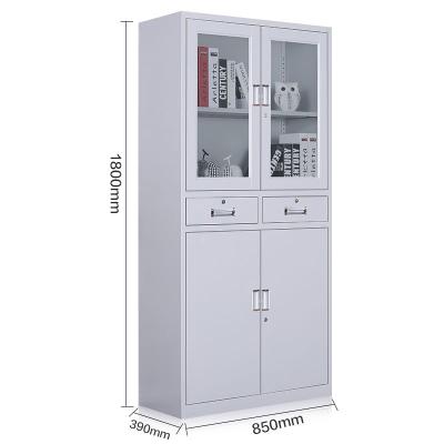 China Sale Metal Furniture Adjustable Heavy Duty Equipment Glass Door (Height) Hospital Storage Cabinet for sale