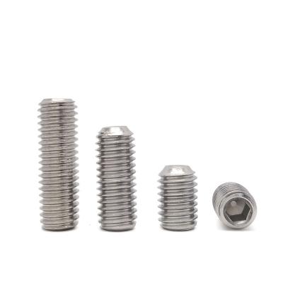 China M5 M6 Stainless Steel End Concave Recessed Hexagon Socket Headless Set Screws for sale