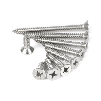 China GB846 Stainless Steel Flat Cross Recessed Countersunk Head Tapping Screws for sale