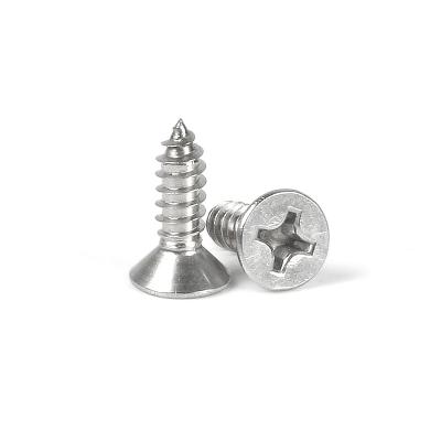 China Stainless Steel Flat Cross Recessed DIN7982 Countersunk Head Tapping Screws for sale