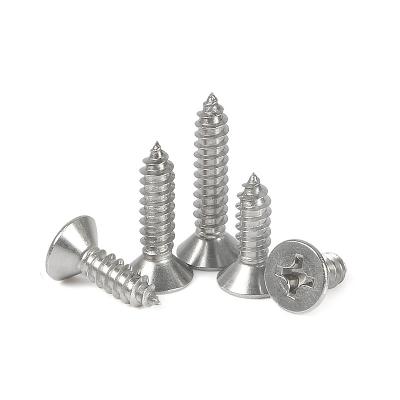 China GB846 Stainless Steel Flat Cross Recessed M4.2 M4.8 Countersunk Head Tapping Screws for sale