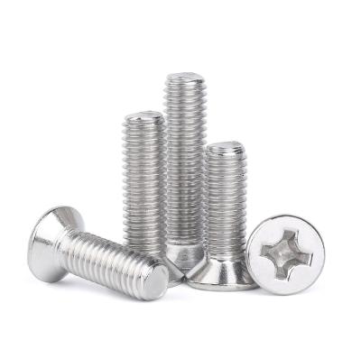 China Wholesale Countersunk Countersunk Head Cross Screw Set Parts 304 Stainless Steel Countersunk Head Cross Screws for sale