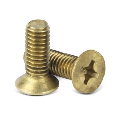 China Brass Countersunk Head Phillips Flat Head Phillips Short Hair Screws for sale