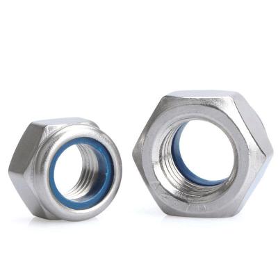 China Retail industry factory supply nylon lock nut parts set 304 stainless steel nylon lock nut for sale