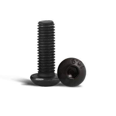 China Half Round Head Made In China Multi-Specification Round Socket Head Cap Screws 10.9 Grade Black Hexagon Socket Cap Screws for sale