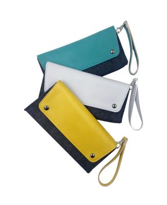 China Carrying Case Switch Lite PU Leather + Felt Carrying Case Storage Bag with Card Slots for Nintendo Switch Lite Console for sale