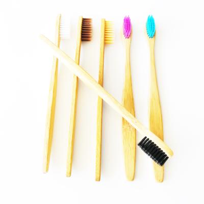 China Custom Natural Bamboo Toothbrush Wholesale Natural Bamboo Bristle Castor Oil Bamboo Toothbrush for sale