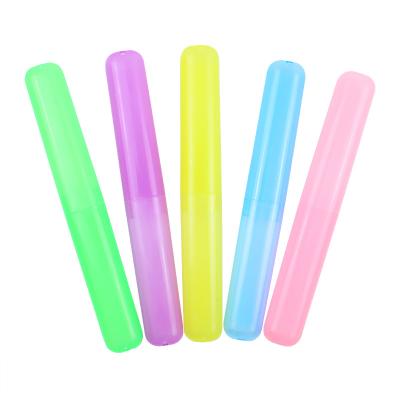 China Good Quality Travel Sustainable Portable Plastic Toothbrush Box Colorful Toothbrush Case Holder for sale